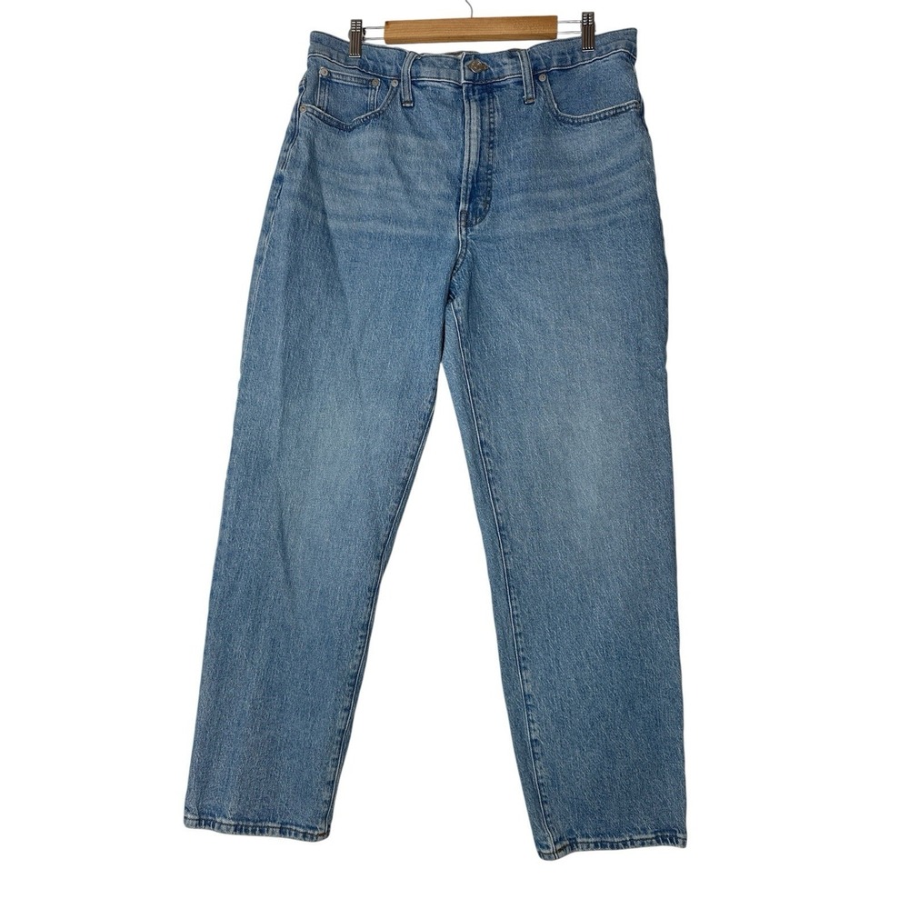 Madewell Women's The Perfect Vintage Straight Jeans Size 32 Blue Stretch
